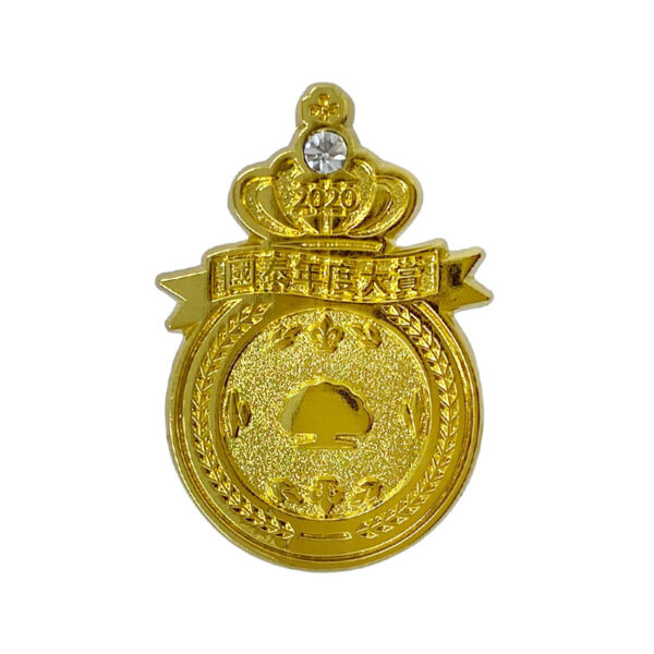 custom association lapel pins with gemstone