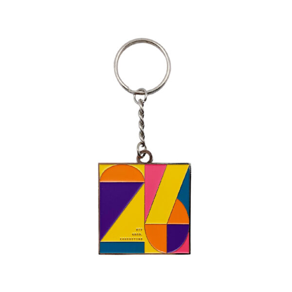 colorful imitation hard enamel zinc alloy keychain