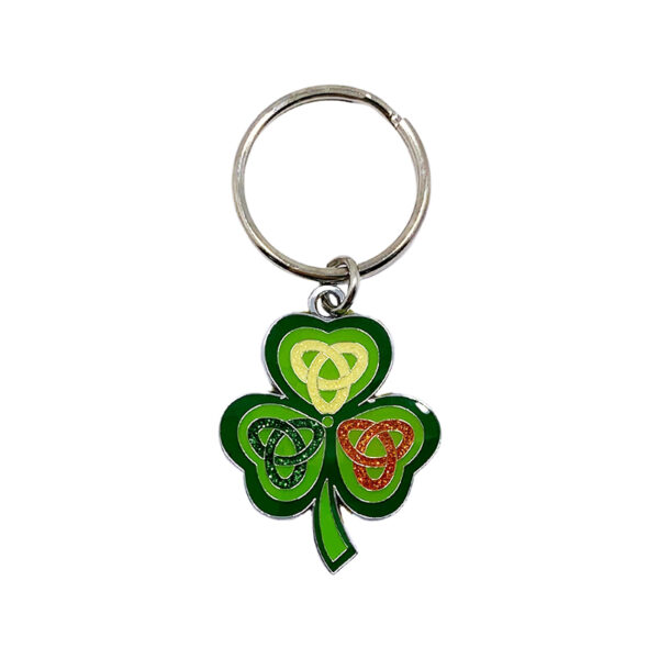enamel glitter flower keyring