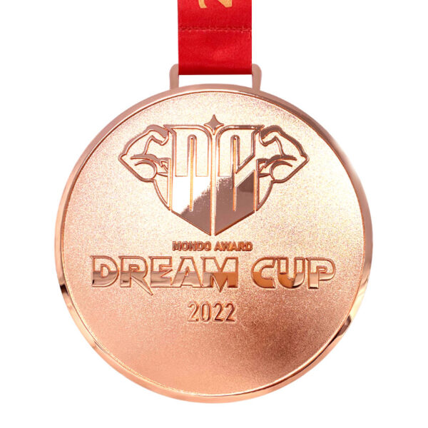 custom big size rose gold gym race medals