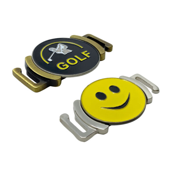 custom logo soft enamel ball marker shoe clip