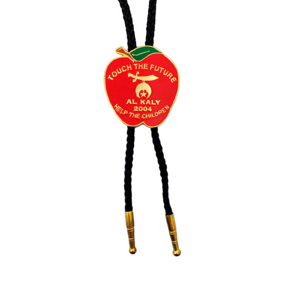 custom apple design imitation hard enamel bolo tie