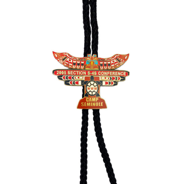 western style traditional bolo tie custom logo shape