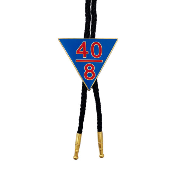 imitation hard enamel triangle shape bolo tie
