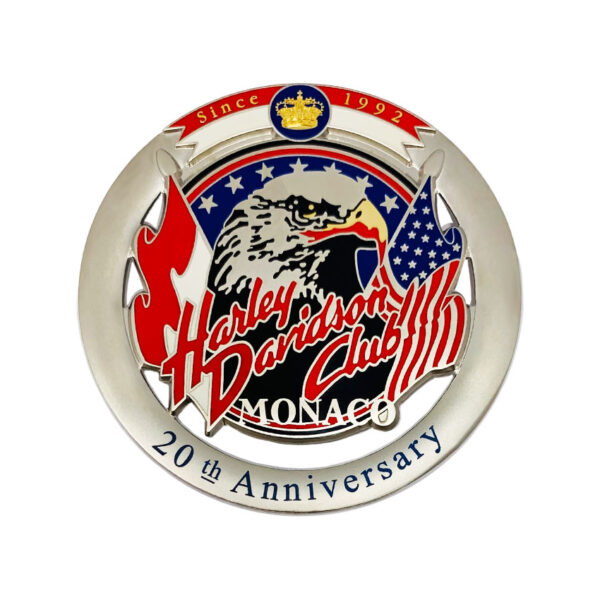 zinc alloy metal car badge custom shape eagle logo