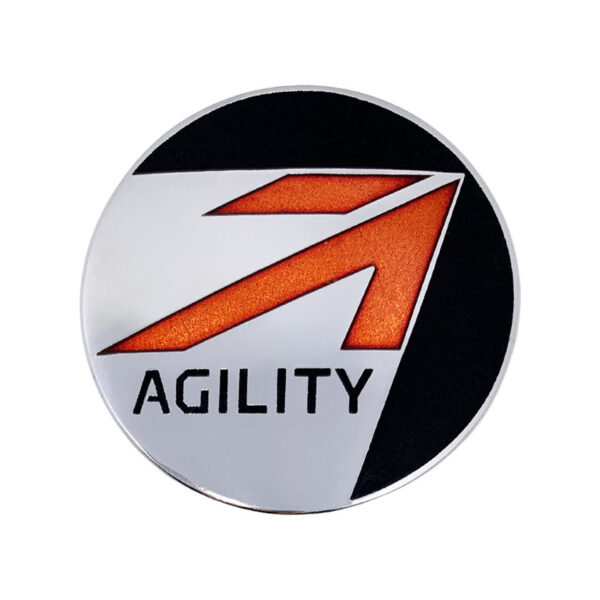 custom car logo glitter surface metal badge