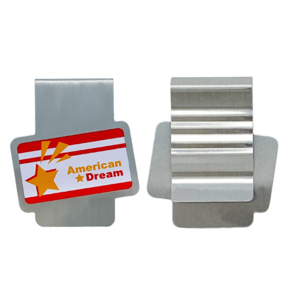 custom logo elastic steel clip bookmark