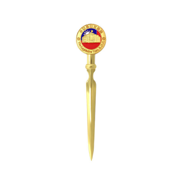 custom enamel color metal letter openers