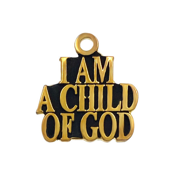 custom gold plated letter logo charms