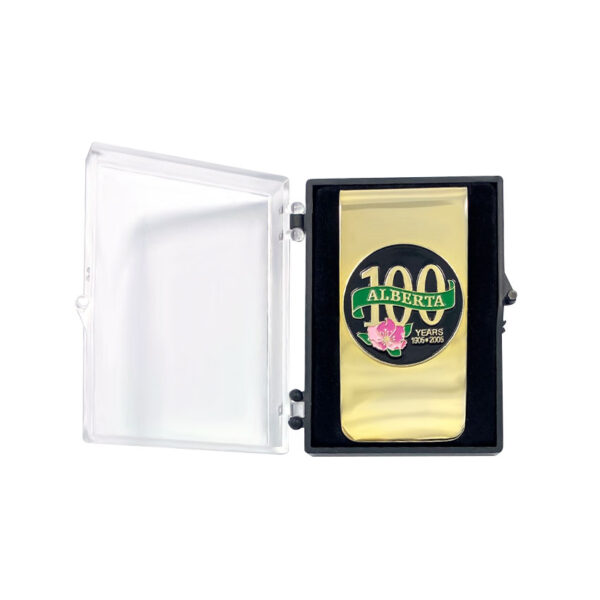 custom metal money clip with plastic box