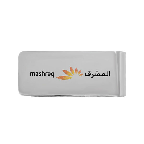 custom metal slim money clip with logo printed
