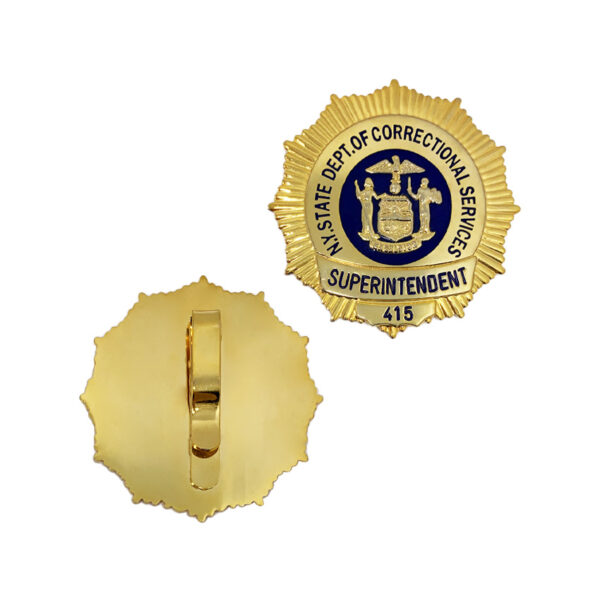 custom back fitting military police cap badge