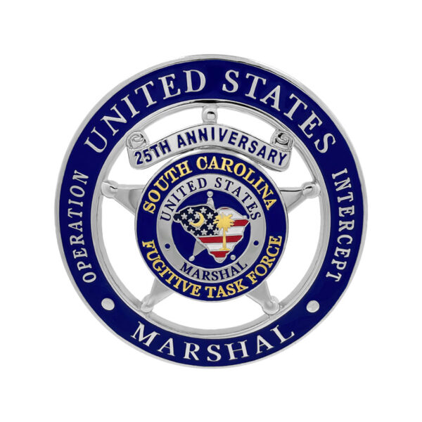 custom multiple-piece metal souvenir security badges