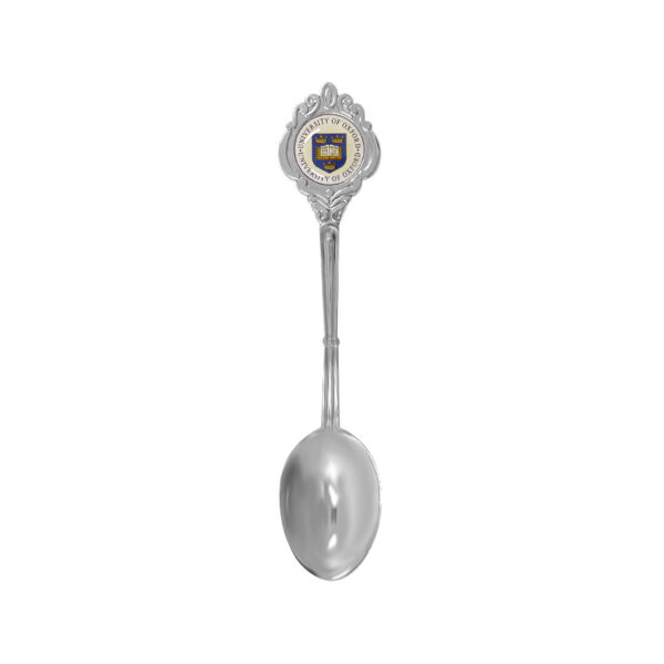 custom metal souvenir spoons with printed epoxy stickers