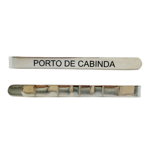 custom plain silver tie clip with logo text