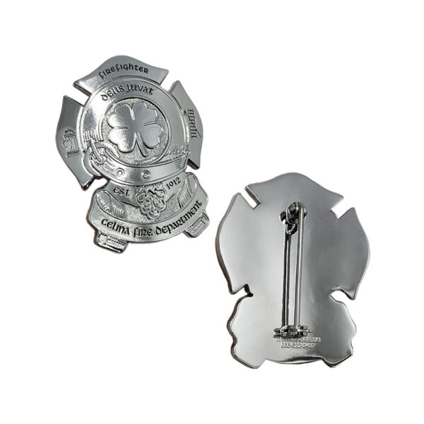 custom police badge nickel plating made from jin sheu