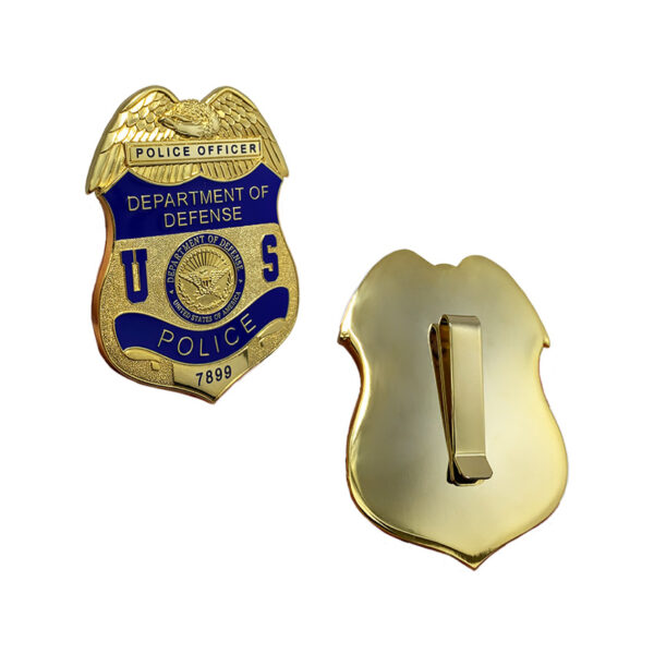 custom police badge gold plating made from jin sheu