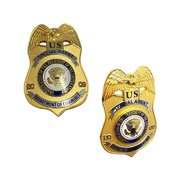 custom double piece police badge