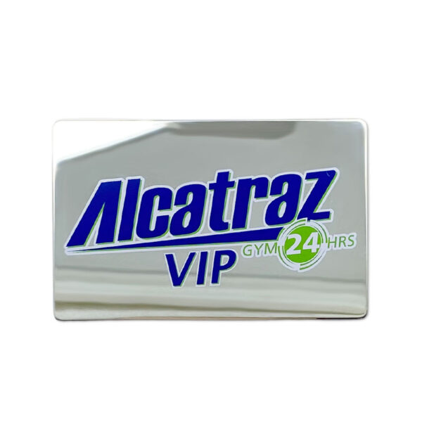 custom logo silkscreen printed metal mirror card