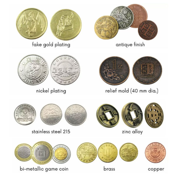 customized metal arcade tokens
