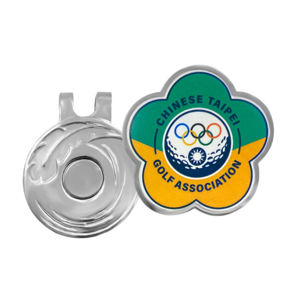 custom metal ball marker with hat clips