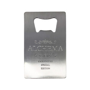 custom metal bottle opener business card photo etched