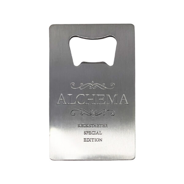 custom metal bottle opener business card photo etched
