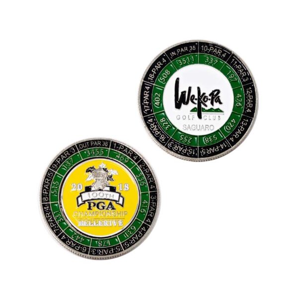 custom made marker coin of golf club design