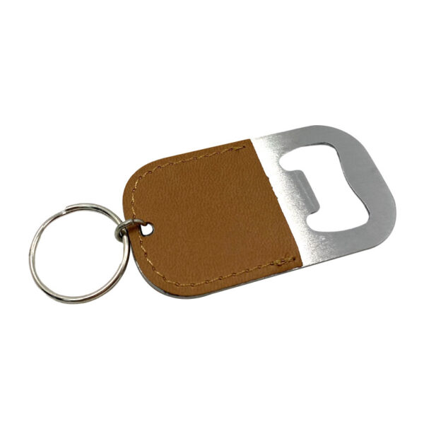 Leather Bottle Opener Keyring