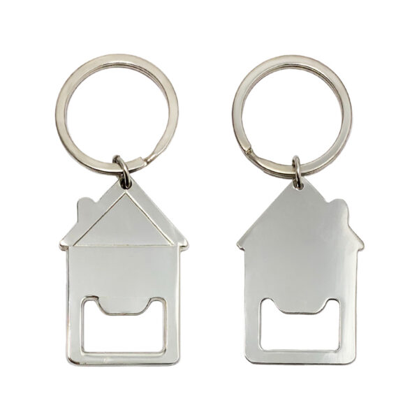 custom shape zinc alloy bottle opener key ring