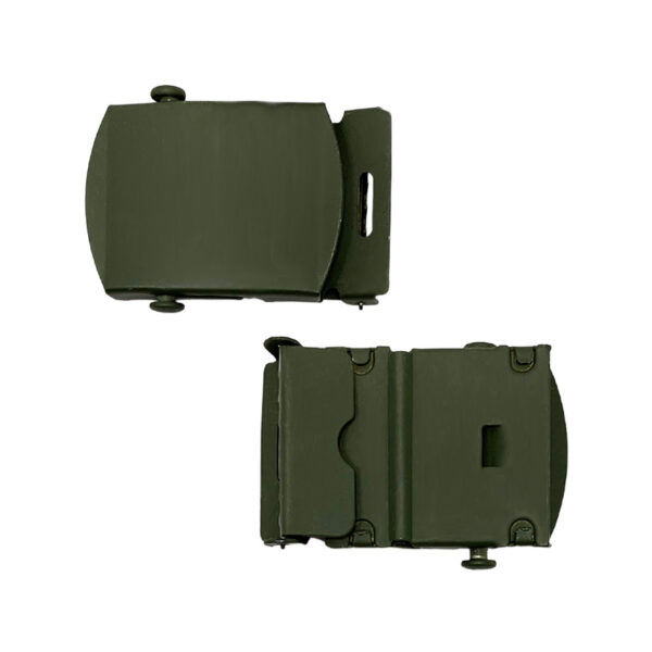 dark green military belt buckle