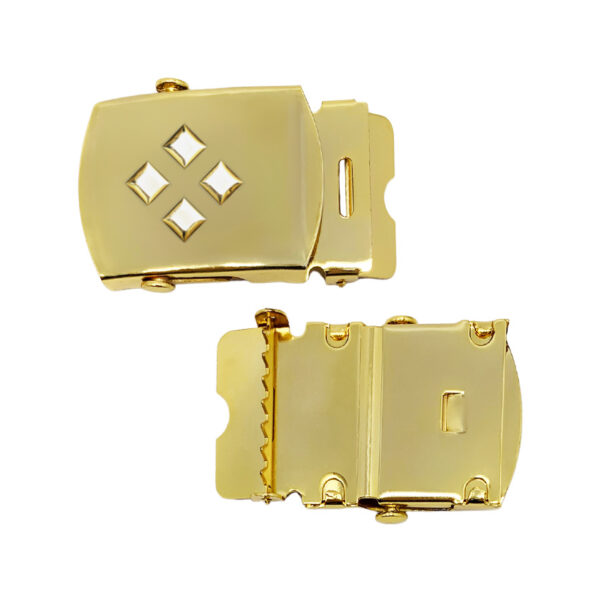 gold finishing custom logo belt buckle