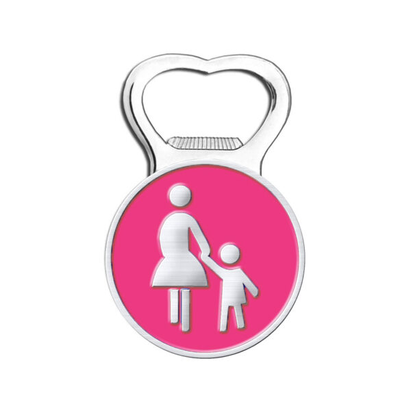 street sign custom logo enamel bottle opener pink