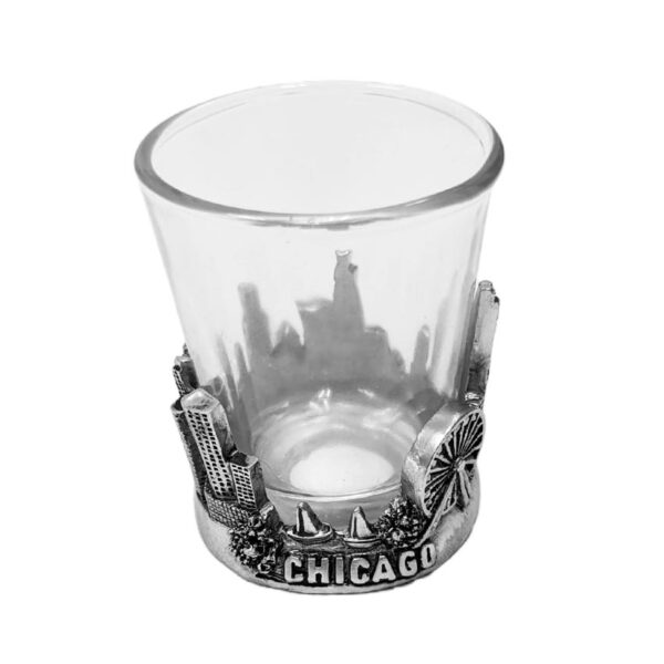 customized metal holder pewter shot glass