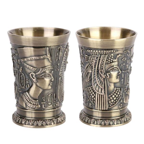custom metal souvenir Egyptian antique metal shot glass