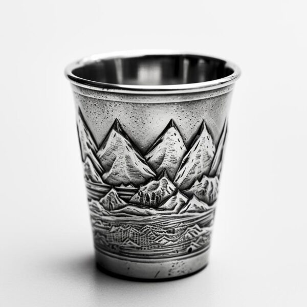 Custom Mountain Zinc Alloy Shot Glass