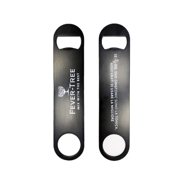 beer bottle opener black with business logo silk screen printing