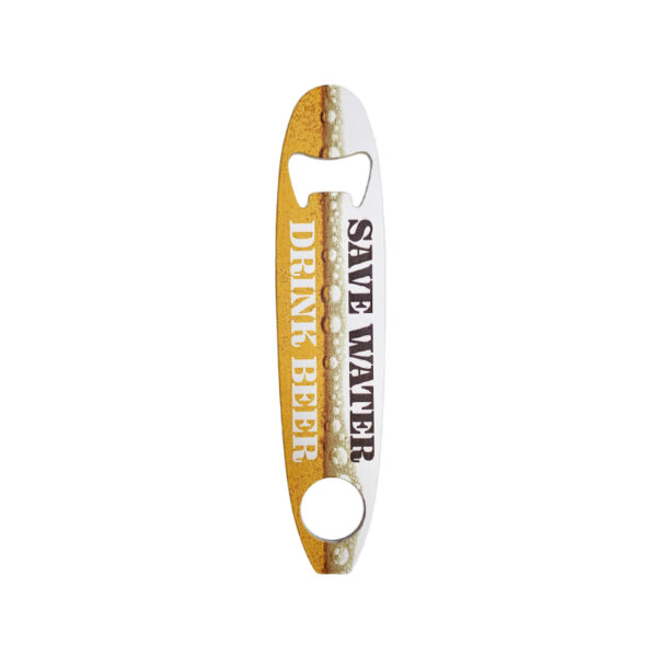 custom shape stain less bottle opener