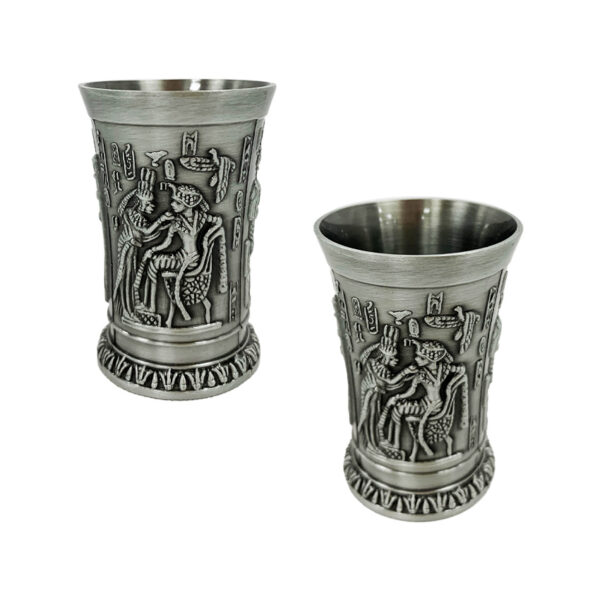 vintage metal shot glasses