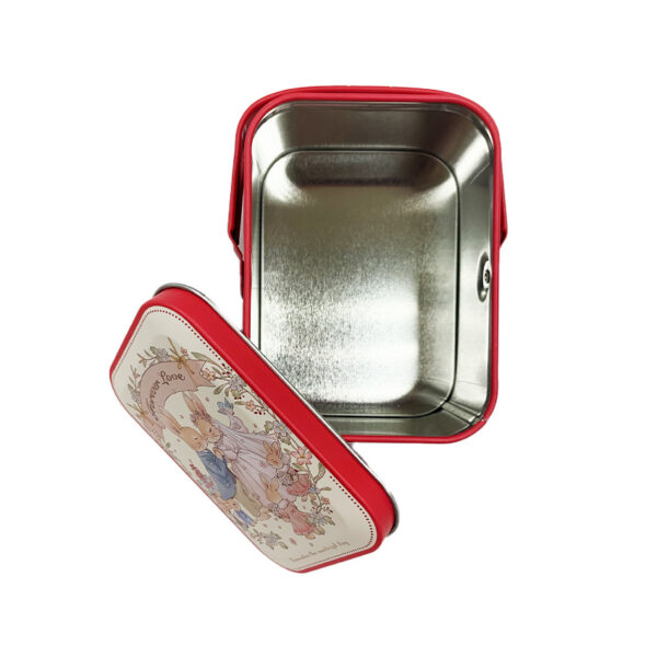 adorable rabbit wedding design tin box custom