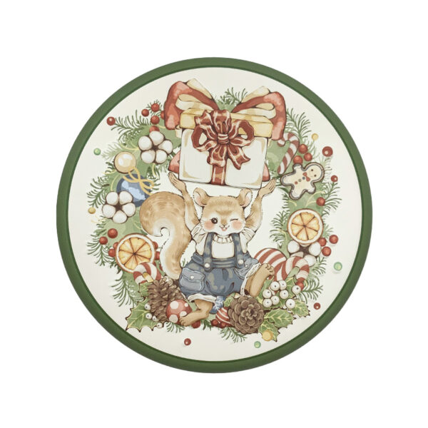 custom cute animal logo Christmas tin box