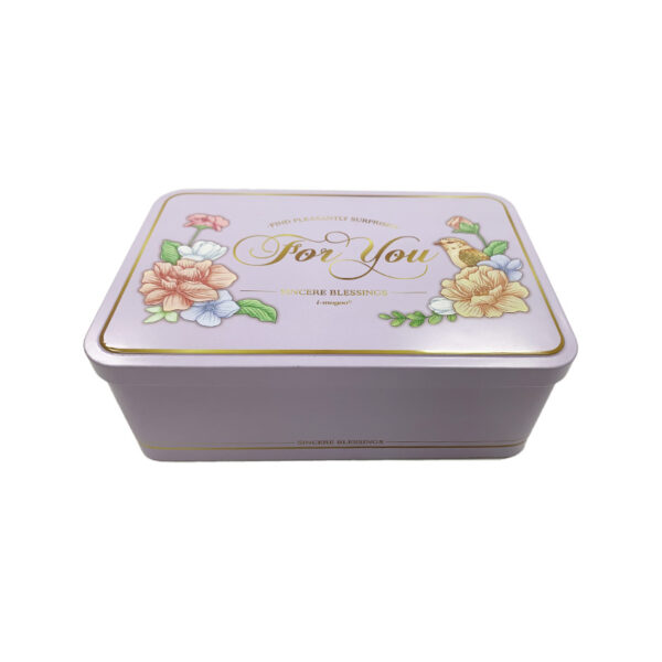 purple tin box custom logo