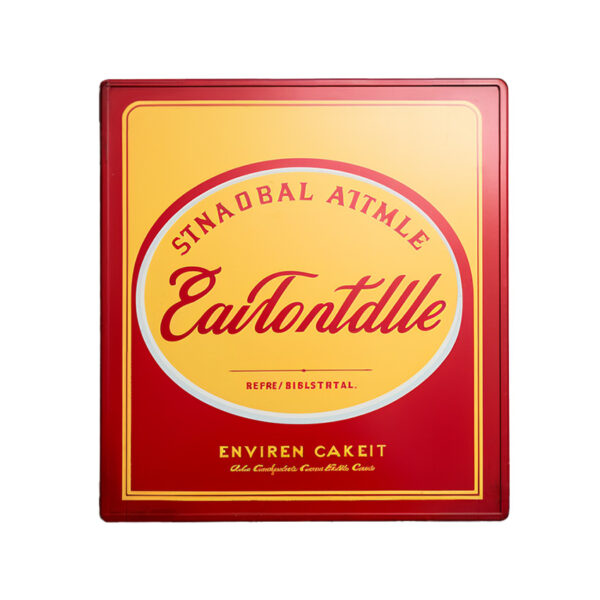 aluminum sign printing red and yellow custom logo