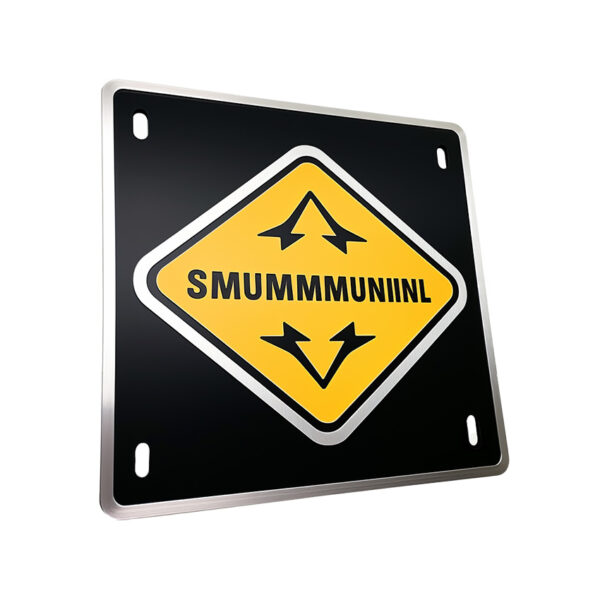 black metal sign customized logo silk screen printed