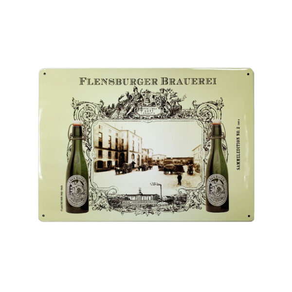 custom brand logo embossed tin sign