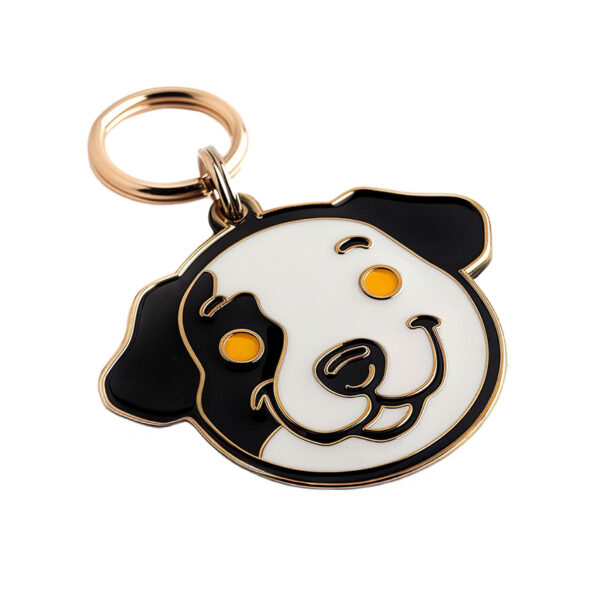 bespoke enamel dog logo custom pet tag
