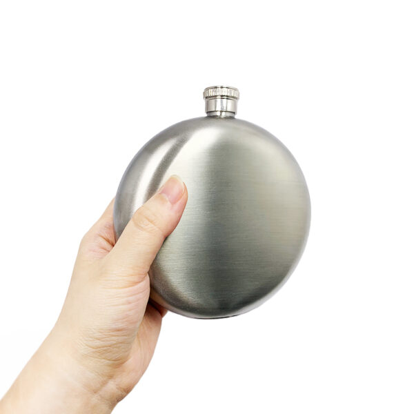 8oz round hip flask matte finishing