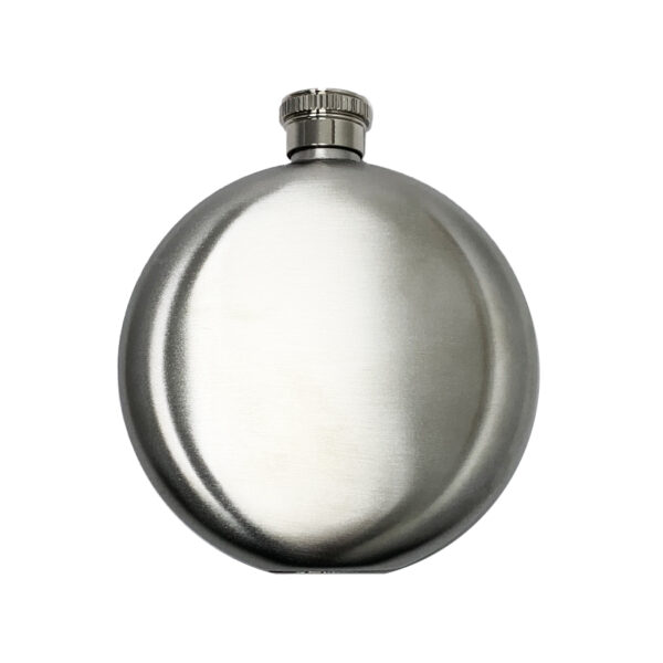 stainless steel round hip flask mirror effect