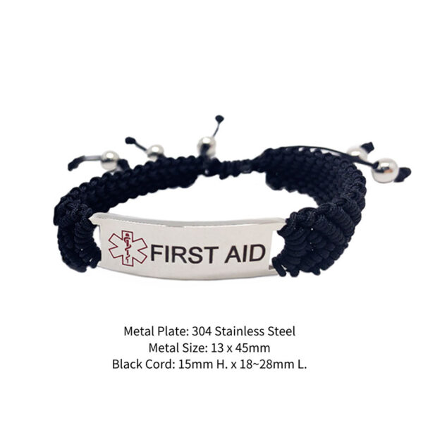 medical bracelet adjustable custom logo
