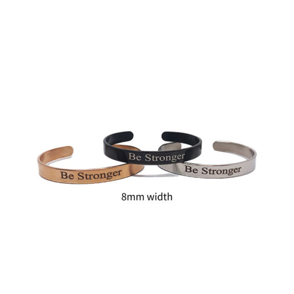 nickel rose gold and black cuff bracelet